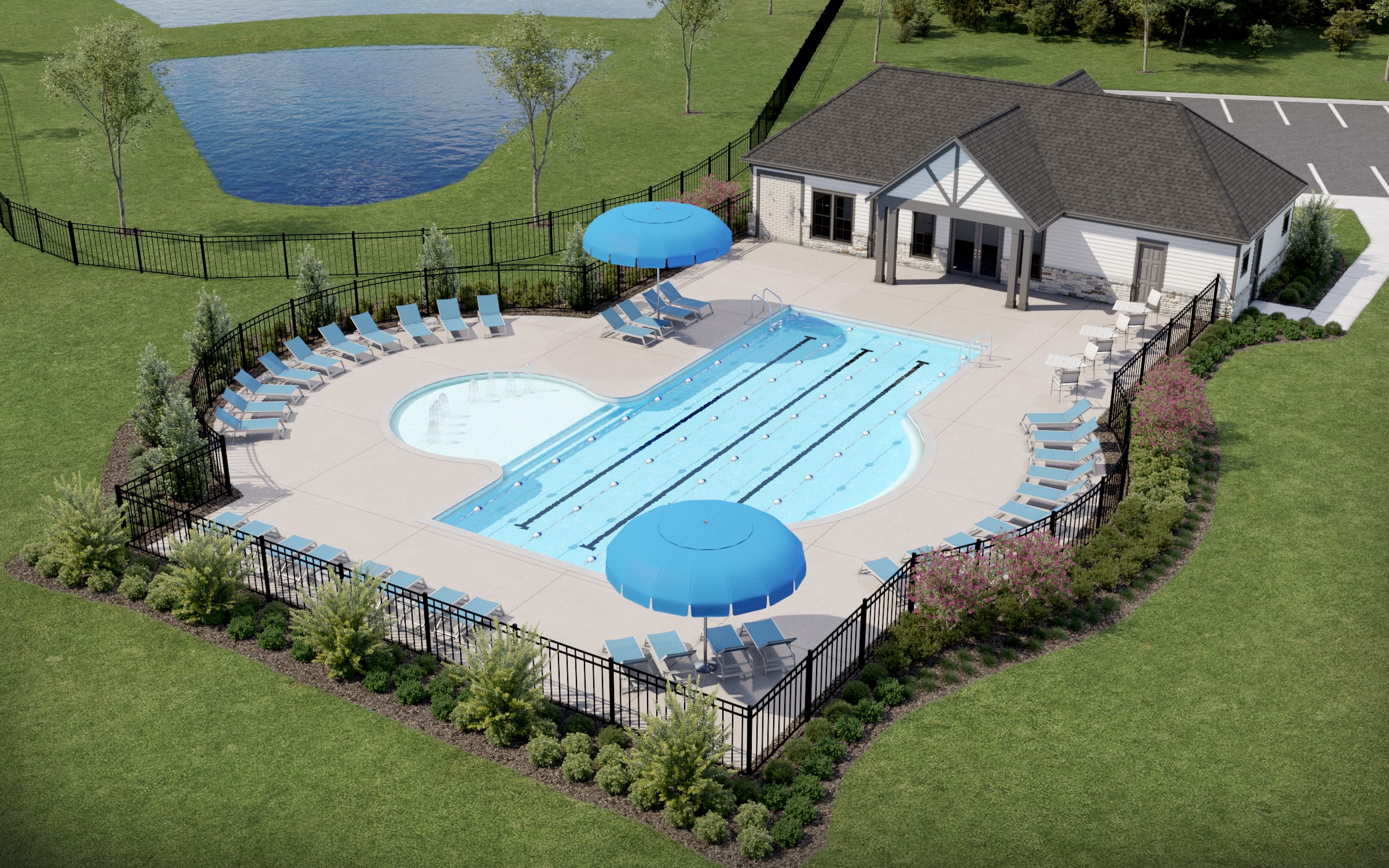 Empire Communities-Camellia Gardens-Amenity Rendering-Bird's Eye View