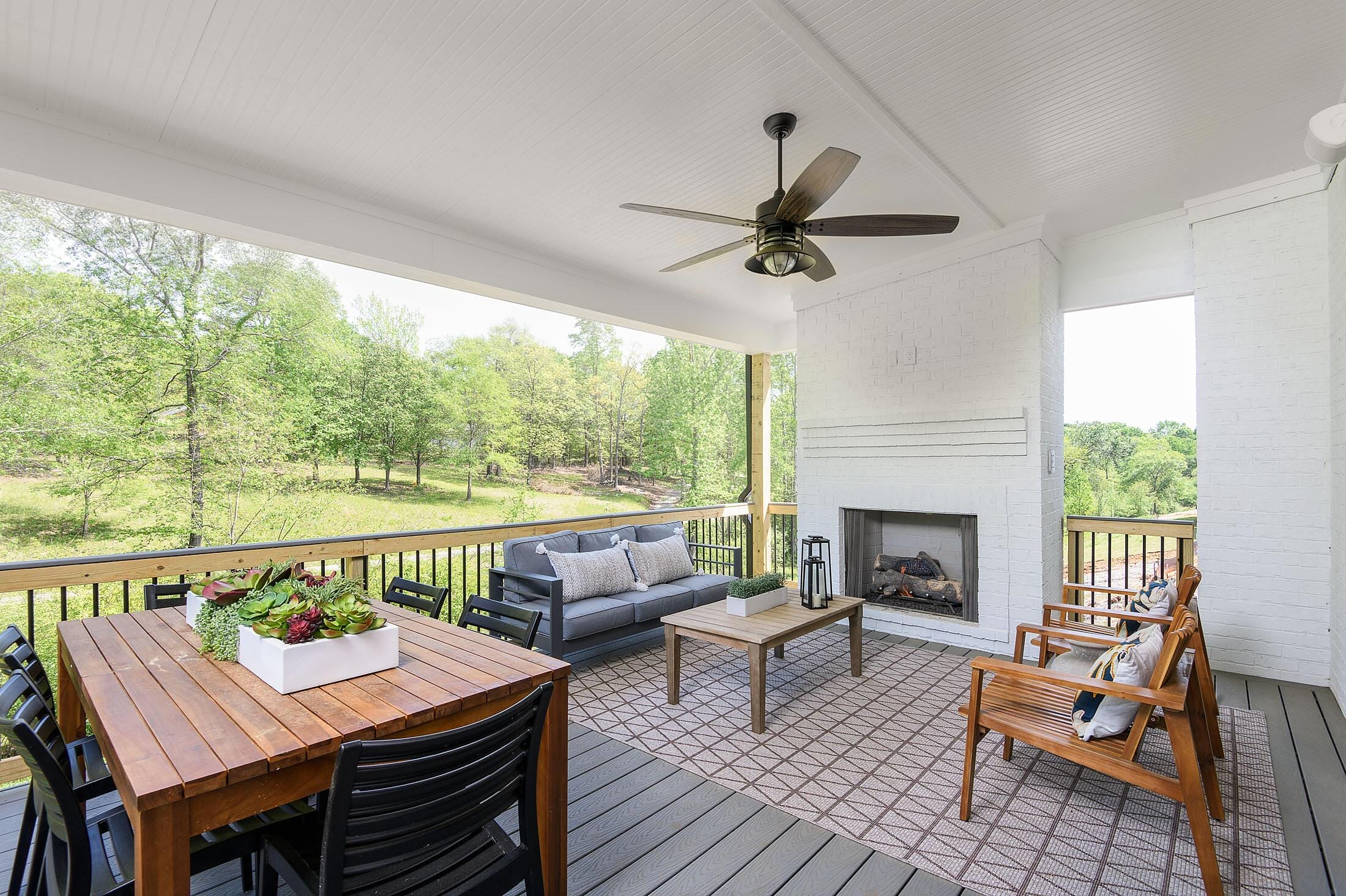 Rear Covered Porch w/ Fireplace opt.